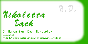 nikoletta dach business card